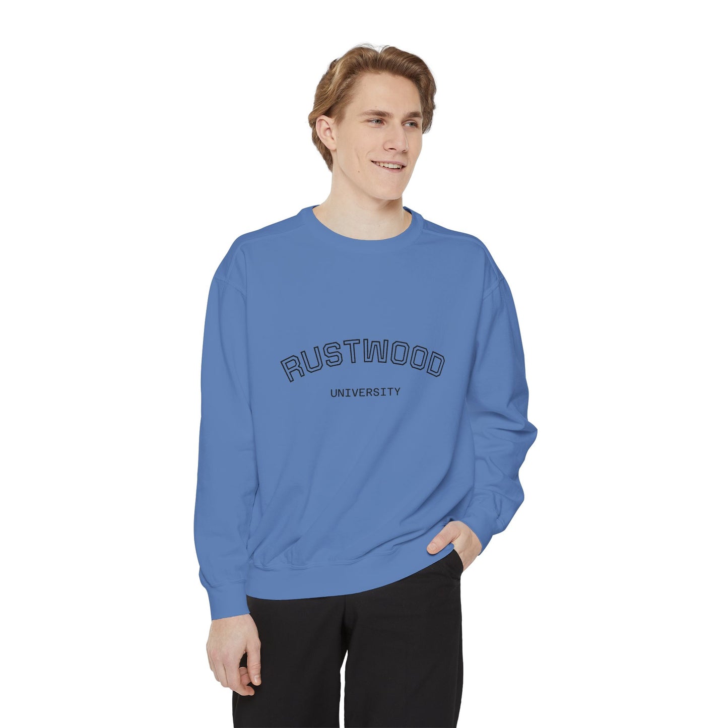 Rustwood University Sweatshirt - Cozy Campus Style, Unisex Apparel
