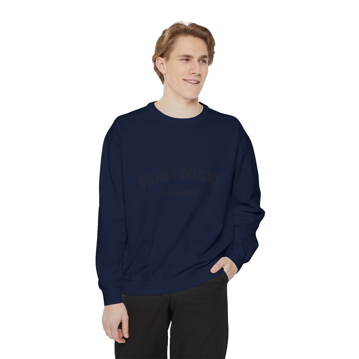 Rustwood University Sweatshirt - Cozy Campus Style, Unisex Apparel