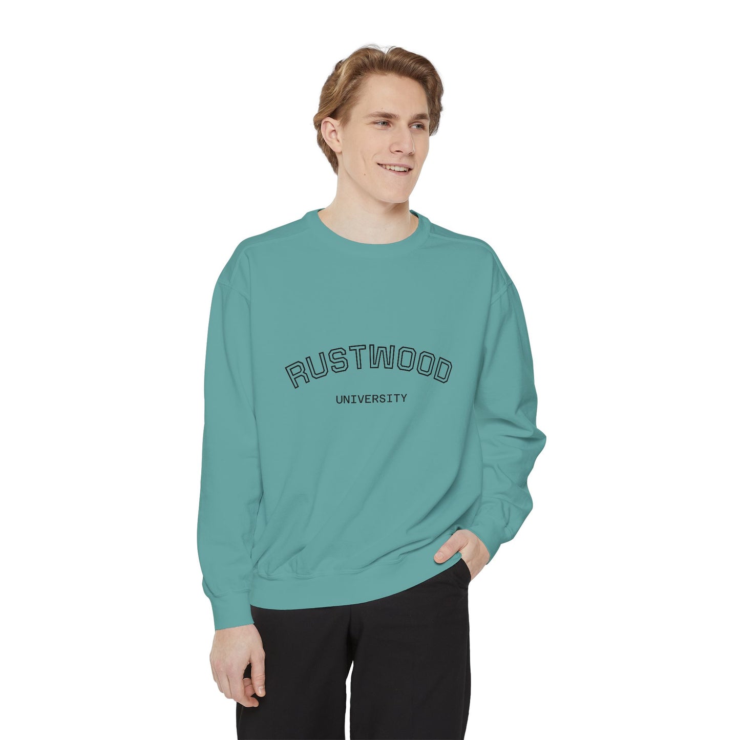 Rustwood University Sweatshirt - Cozy Campus Style, Unisex Apparel