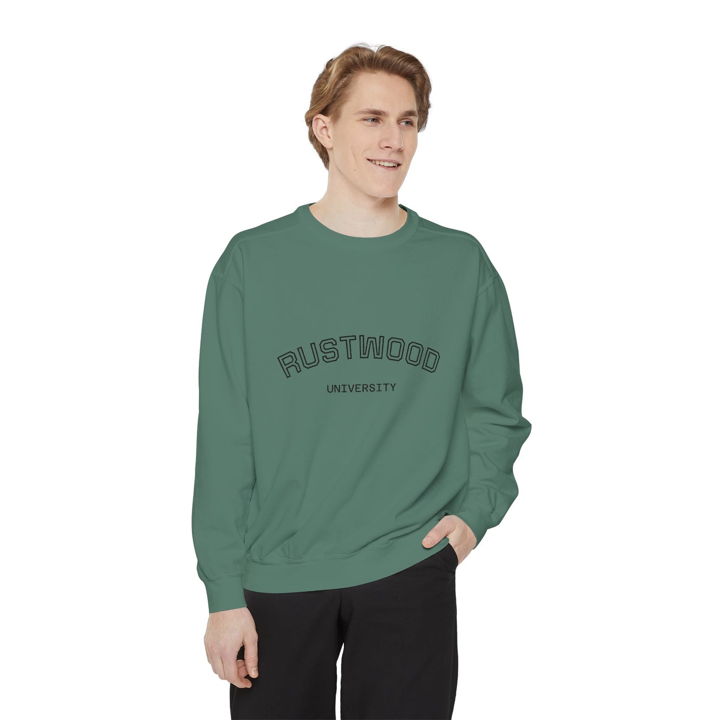 Rustwood University Sweatshirt - Cozy Campus Style, Unisex Apparel