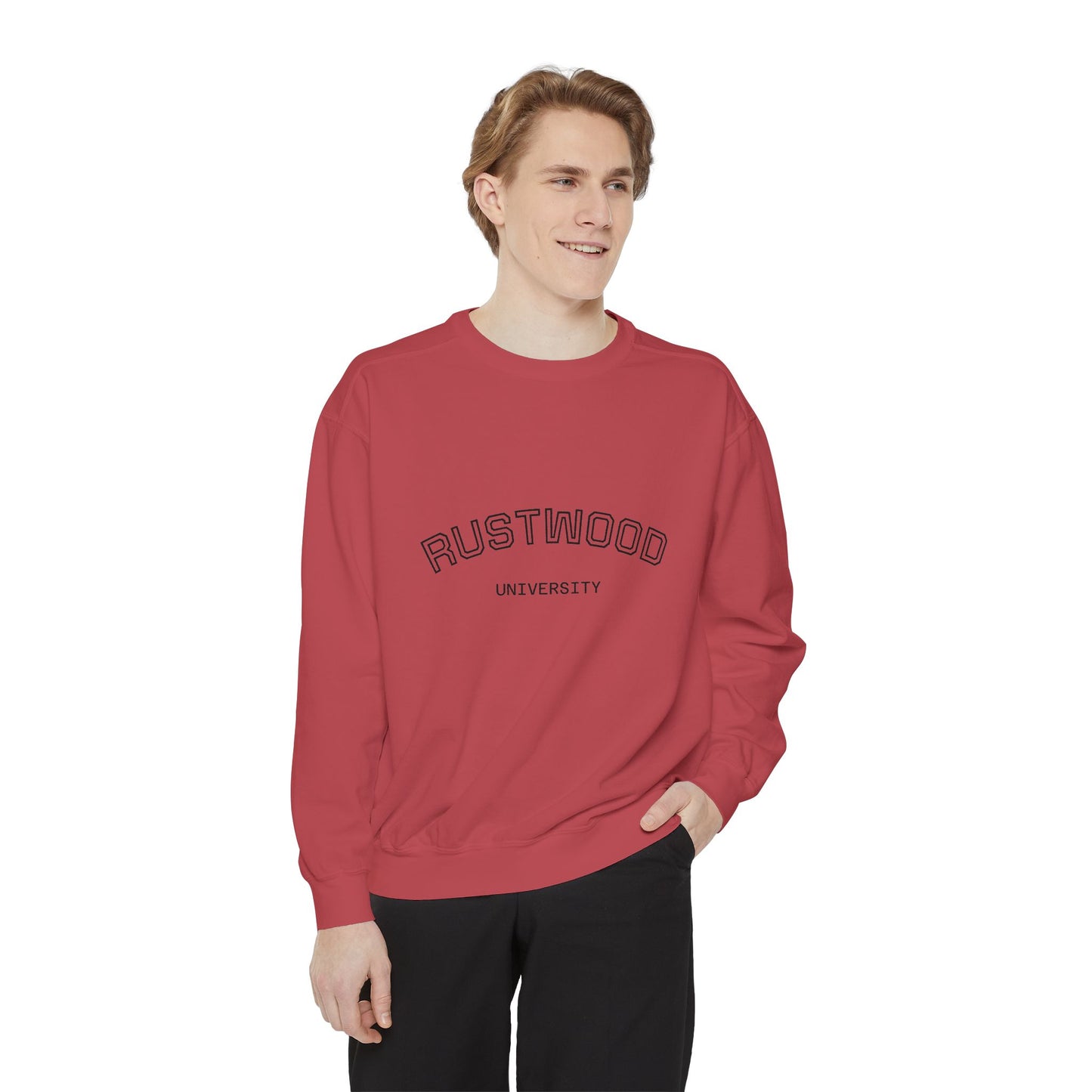 Rustwood University Sweatshirt - Cozy Campus Style, Unisex Apparel