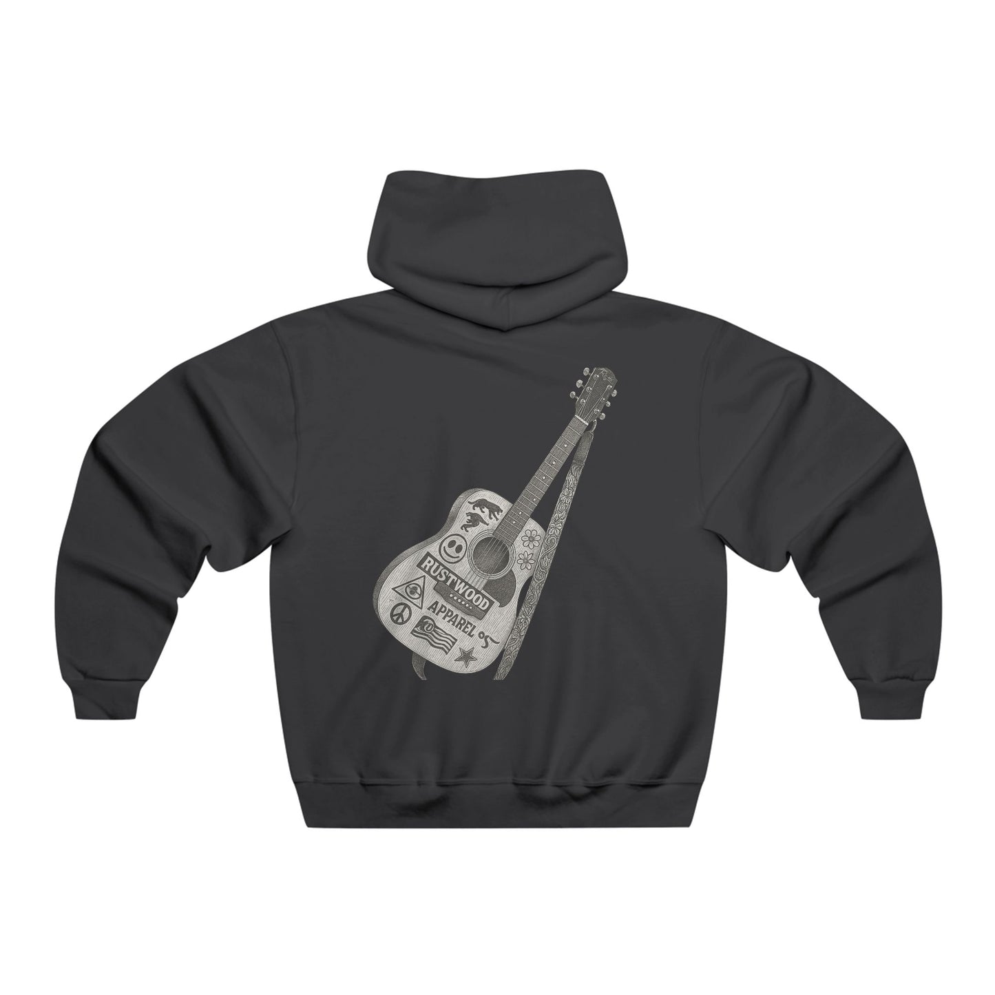 Stylish Music-Themed Hoodie for Guitar Lovers, Cozy Sweatshirt, Gift for Musicians, Casual Wear, Perfect for Concerts